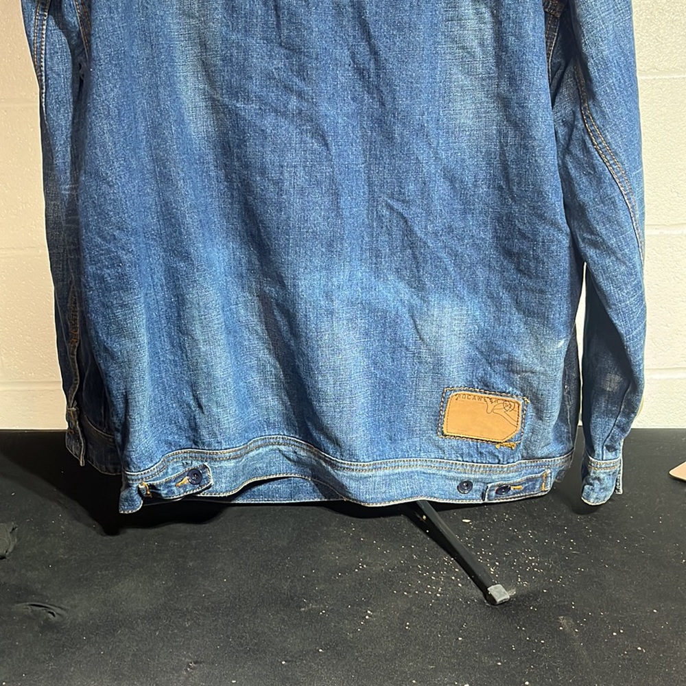 Rocawear Blue Denim Trench Coat - Picture 4 of 9